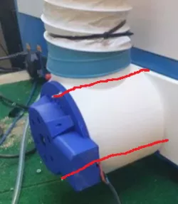 k40 exhaust update for stock fan motor