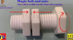 Magic bolt (Nuts will go to different direction when rotating)(double threaded bolt)