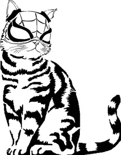 Marvel's Spider-Cat stencil
