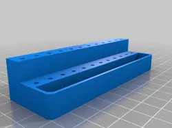 Pegboard pocket for rotary tool (Hand grinder) bit holder (2.35mm dia)