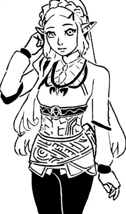 Princess Zelda stencil
