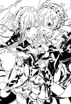 Rem and Emilia stencil 2