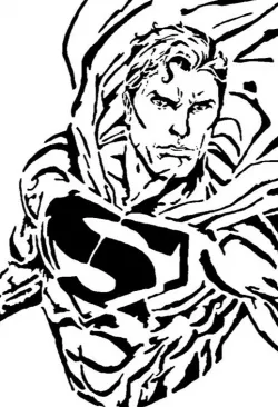 Superman stencil 4