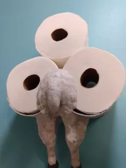 Wall Mounted Sheep Butt Toilet Paper Holder