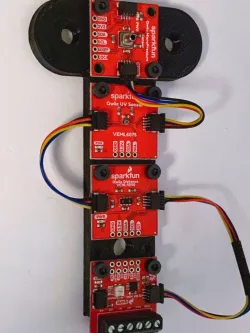 A 8020 series 10 mount for Sparkfun Qwiic modules using m3 screws 
