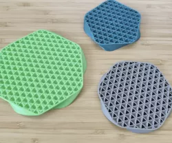 Coaster with infill pattern