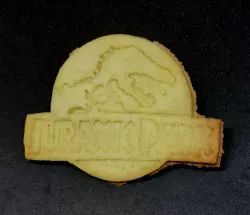 Cookie cutter Jurassic Park logo