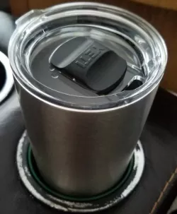 cupholder for yeti 20 ounce rambler, soda can, and wine glass