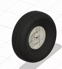 Eclipson Airplanes - Fat Grass Wheel - Model D - 3D Printed Plane