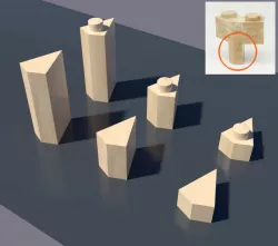 Exin Castillos - Esquinas de pieza octogonal NG