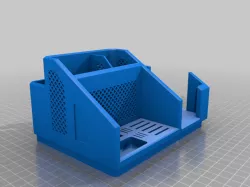 Expanded Rugged Desktop Organizer with Tissue Holder 