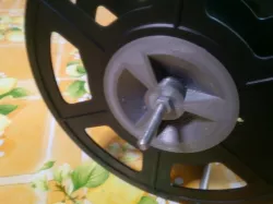 Filament spool winder with a drill