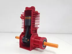 Fully 3D Printable 2 Stroke Engine Model 