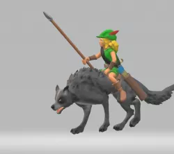Halfling female wolfrider