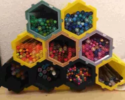 Hexagonal Pen Shelf 