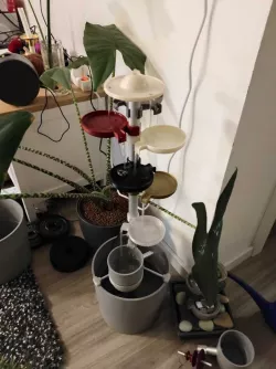 Indoor water fountain out of Ikea Nypon 24cm planting pot