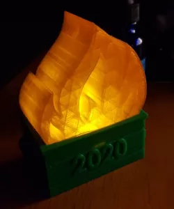 Lighted 2020 Dumpster Ornament
