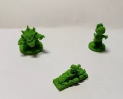 Mario Themed Catan Pieces