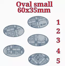 Oval Bases "Walkway" 60x35mm