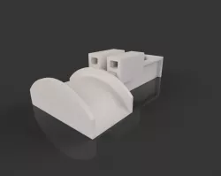 sliding headphone under desk holder