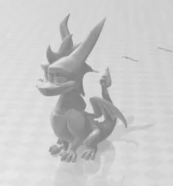  Spyro the Dragon sitting / waiting pose (+Keychain version)