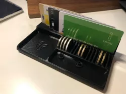 Tesla Model 3 armrest center console organizer euro coins