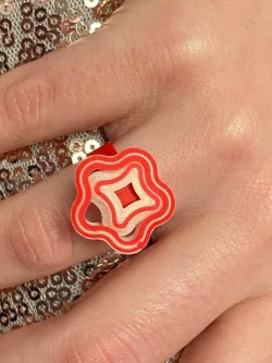 Tiny Spinning Bloomy Fidget Ring 2.4