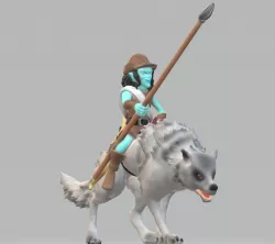 Uldra female wolfrider
