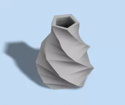 Vase Hexagon Spiral