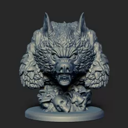 Werewolf bust