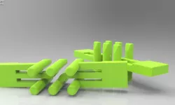 3D printable braille 6-pin matrix  3D model