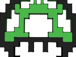 8-bit Mario 1-up key-chain/pendant