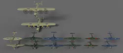 Airplanes WWII collection Low-poly  3D model