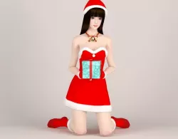 Akari Christmas pose 01 3D model