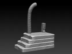 ancient ruined stairs 3D model