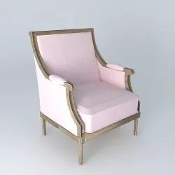 Armchair CASANOVA pink houses the world 3D model