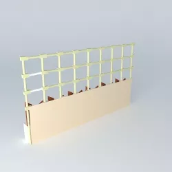 Bamboo screen 3D model