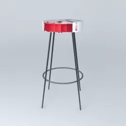 BAR STOOL BLUE CAPS houses the world 3D model