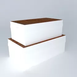 British office trunks 3D model