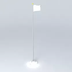 Buddhists Flag 3D model