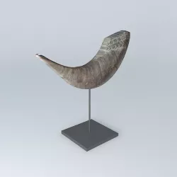 buffalo horn 3D model