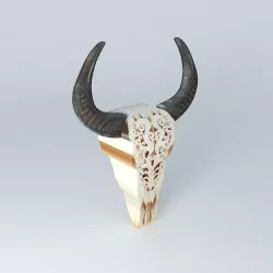 buffalo skull 3D model