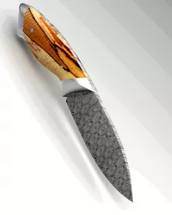 Bushcraft damascus steel knife