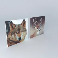 canvas animals 3D model