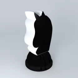 Cavalier the chess piece  3D model