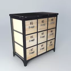 CD furniture Docks Maisons du monde 3D model