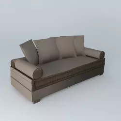 Chocolate bench SOPHIE Maisons du monde 3D model