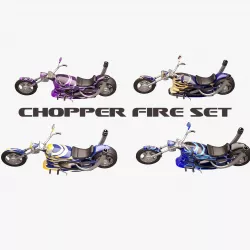 Chopper Fire Set 3D model