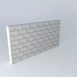 Cinder Block Wall 3D model