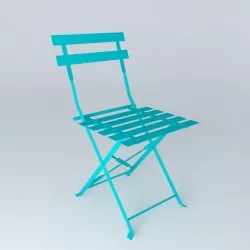 Confetti turquoise chair 3D model